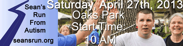 Sean's Run from Autism 2013 April 27th at Oak's Park
