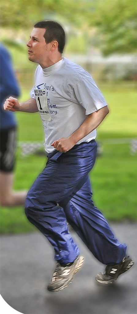 Picture of Sean Running at Sean's Run for ARROAutism