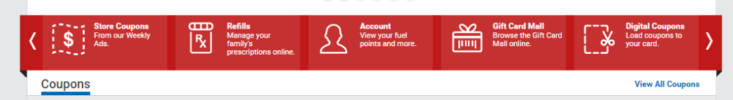 Click the My Account Button - red bar with person profile
