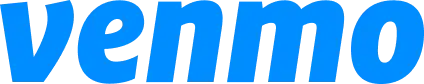 Venmo logo word Venmo in blue letters with a transparent background.